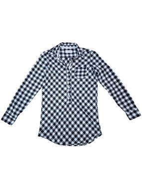 Aerie Women’s Buffalo Plaid Shirt Dress Tunic Black White Long Sleev, Size S.